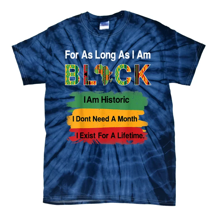 Black History Month Africa Map Kente Cloth Tie-Dye T-Shirt