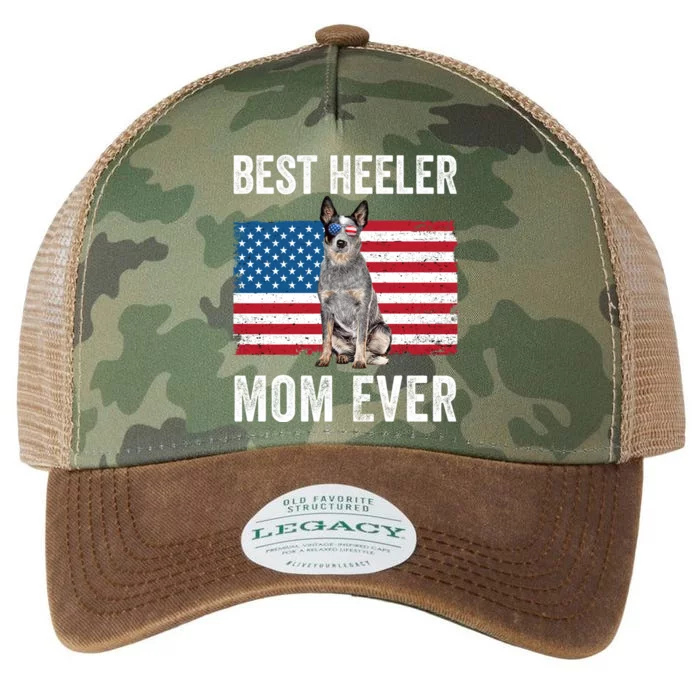 Blue Heeler Mom Australian Cattle Dog Lover American Flag Funny Gift Legacy Tie Dye Trucker Hat