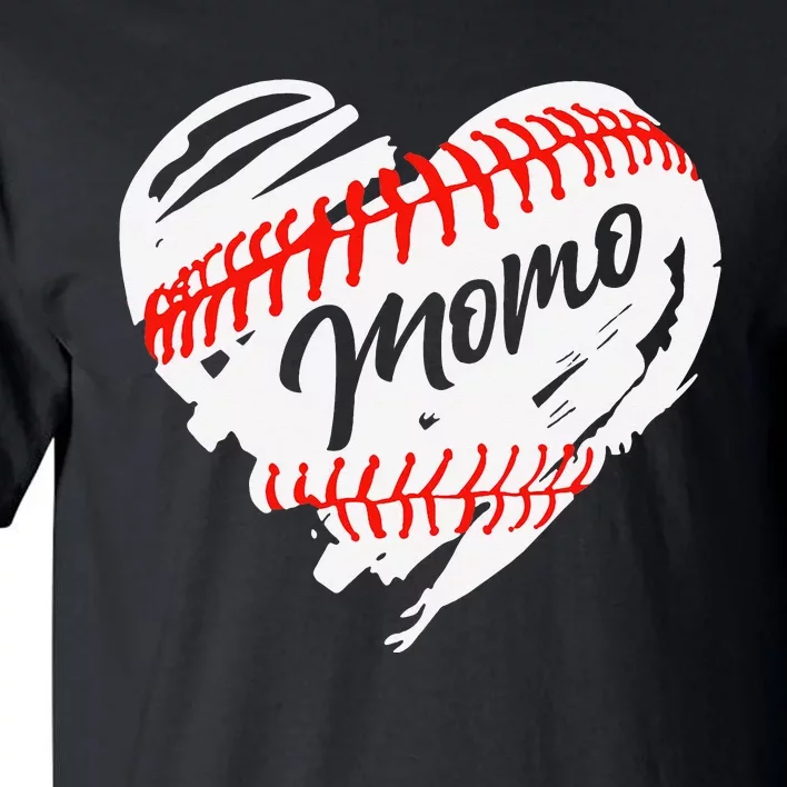 Baseball Heart Momo Mom Mother's Day Gift Tall T-Shirt