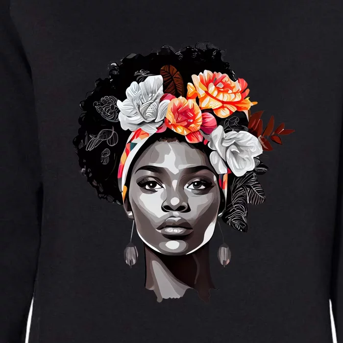 Black History Month Girl African Woman Afro America Womens California Wash Sweatshirt