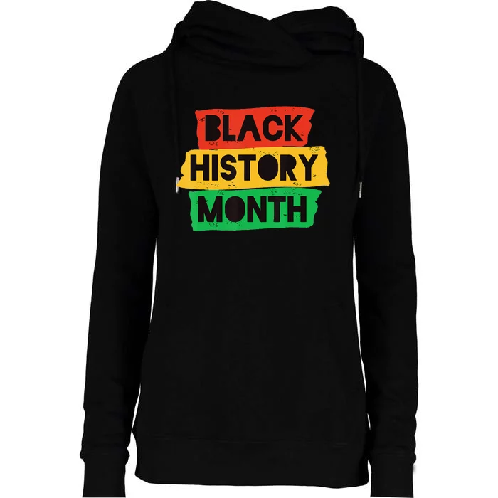 Black History Month African American Celebration Womens Funnel Neck Pullover Hood