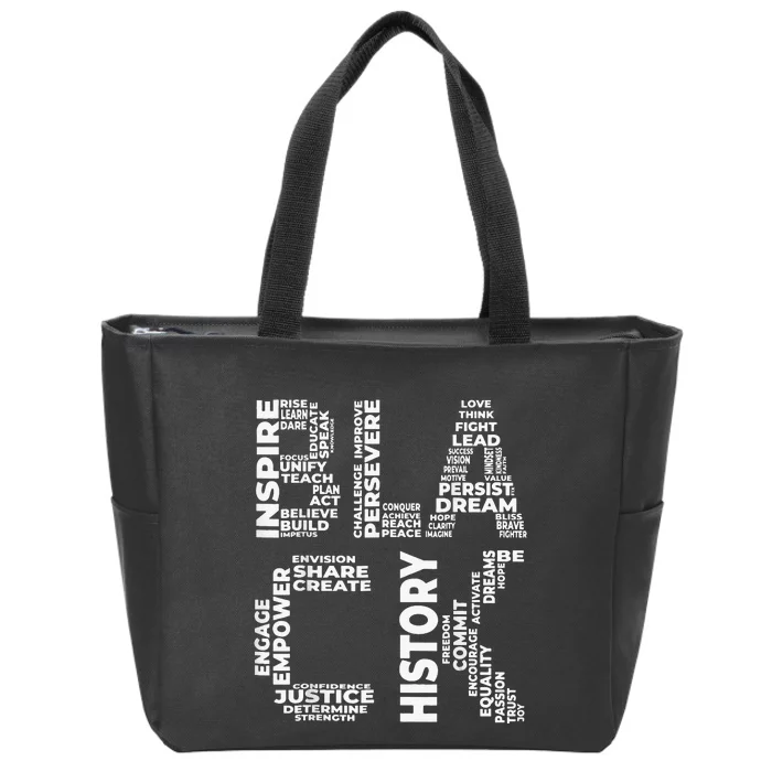 Black History Month Inspiring Leaders African American Proud Zip Tote Bag