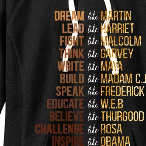 Black History Month Dream Like Martin African Leader Women's Fleece Hoodie