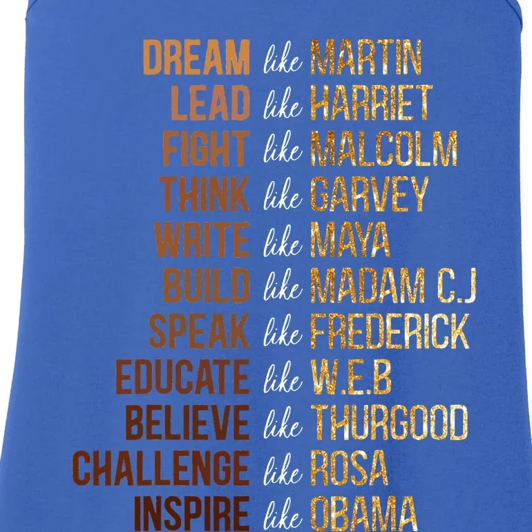 Black History Month Dream Like Martin African Leader Ladies Essential Tank