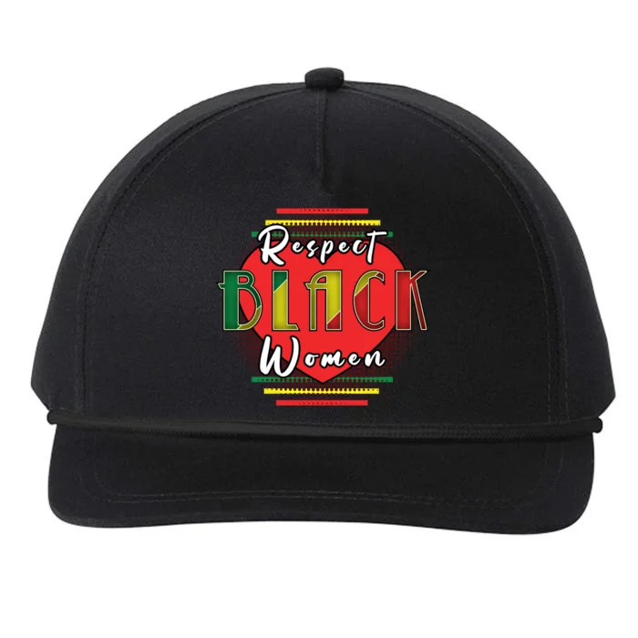 Black History Month Respect Black Trendy Graphic Gift Snapback Five-Panel Rope Hat