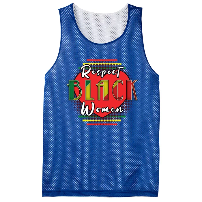 Black History Month Respect Black Trendy Graphic Gift Mesh Reversible Basketball Jersey Tank