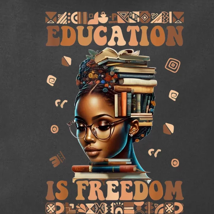 Black History Month Education Is Freedom Teacher Zip Tote Bag