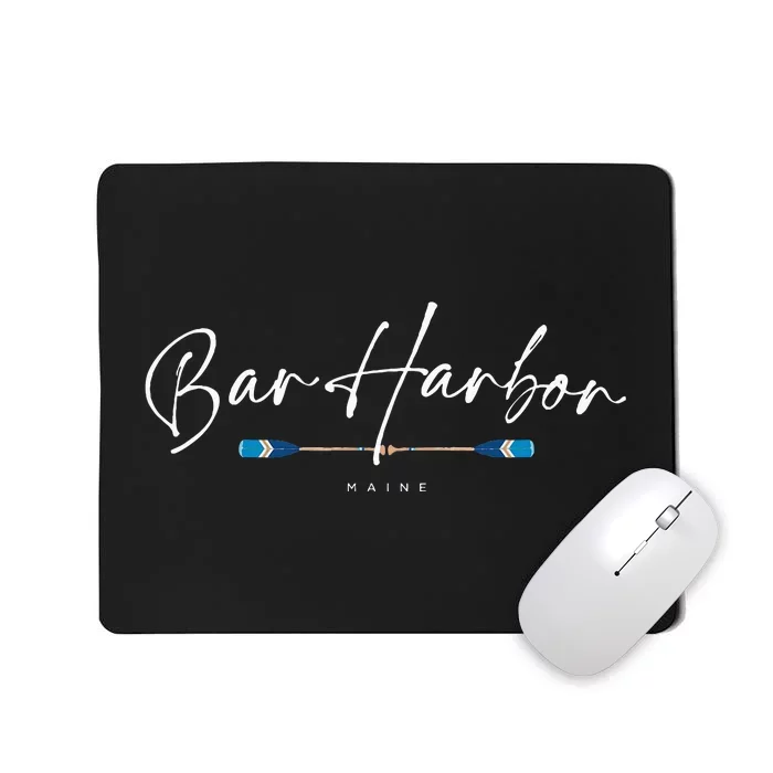 Bar Harbor Maine Oars Graphic Mousepad