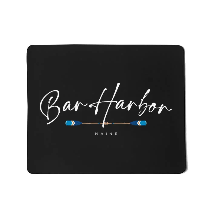 Bar Harbor Maine Oars Graphic Mousepad