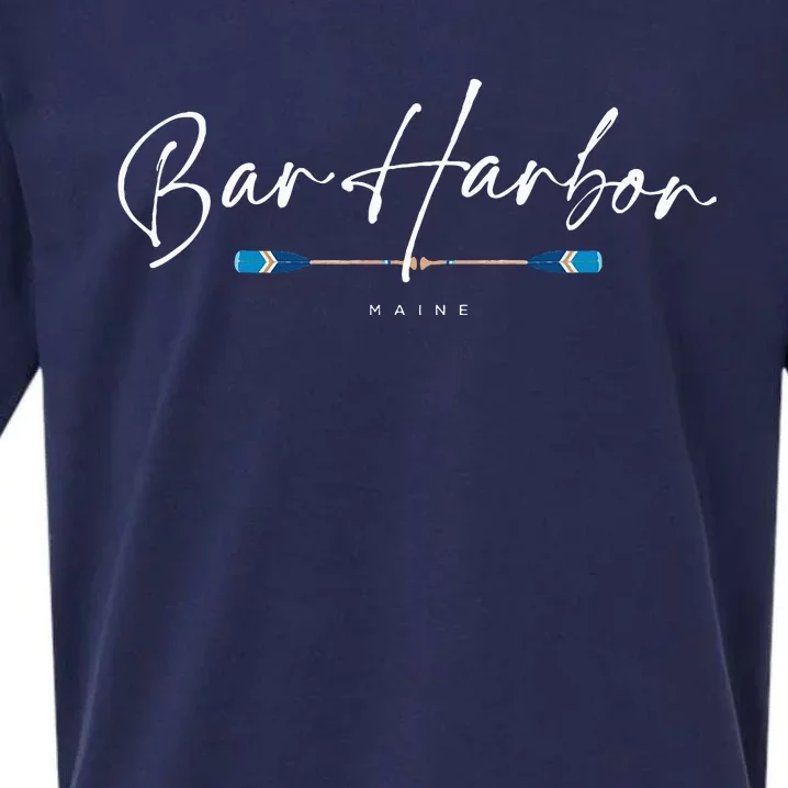 Bar Harbor Maine Oars Graphic Sueded Cloud Jersey T-Shirt