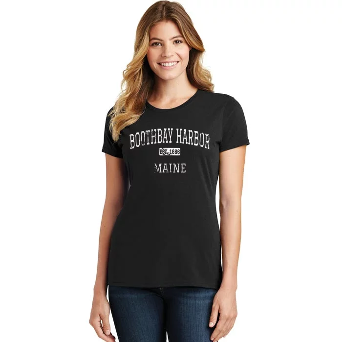 Boothbay Harbor Maine Me Vintage Women's T-Shirt