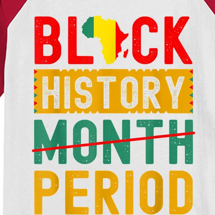 Black History Month Period African Pride Kids Colorblock Raglan Jersey