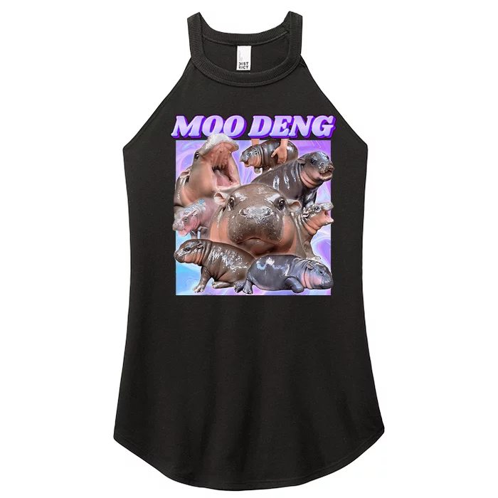 Baby Hippo Moo Deng Women’s Perfect Tri Rocker Tank