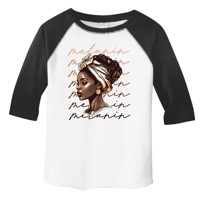 Black History Month African American Black Melanin Queen Toddler Fine Jersey T-Shirt