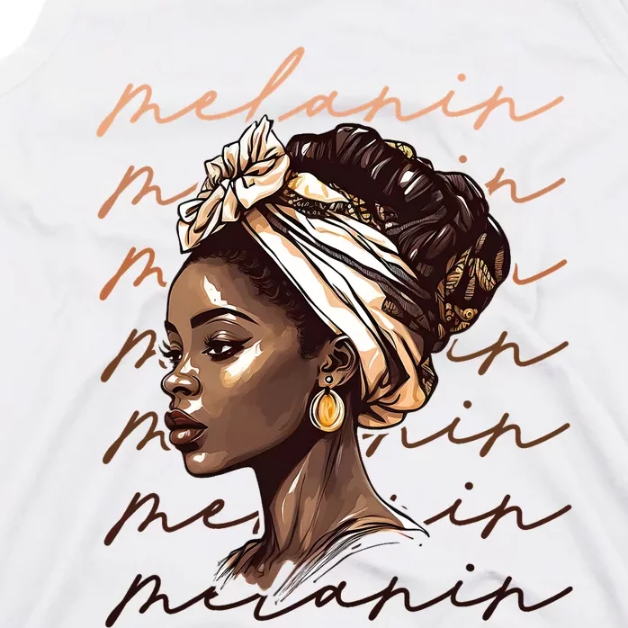 Black History Month African American Black Melanin Queen Tank Top