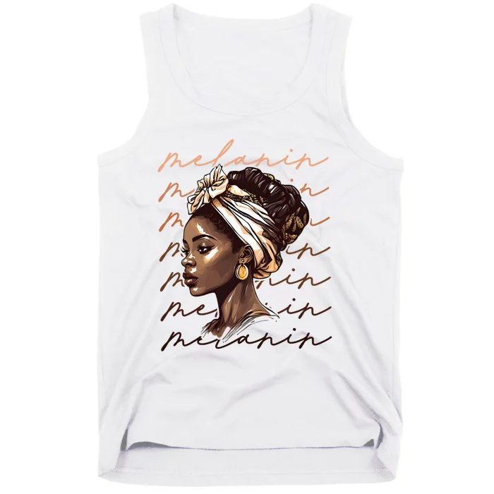 Black History Month African American Black Melanin Queen Tank Top