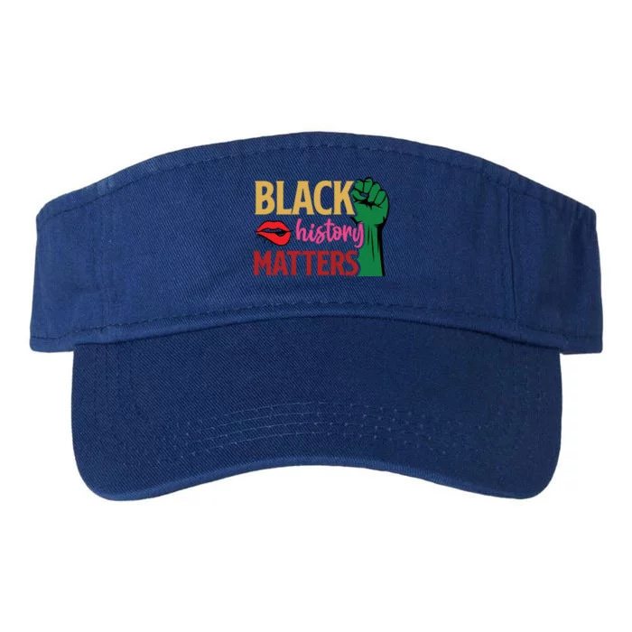 Black History Matters For Black History Month Gift Valucap Bio-Washed Visor