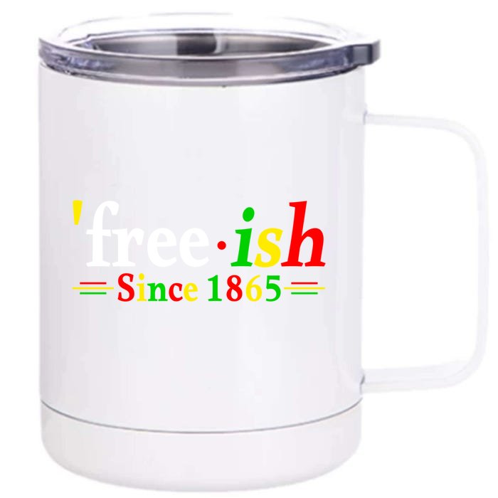 Black History Month Juneteenth Freedom Ecipation Freegiftish Funny Gift Front & Back 12oz Stainless Steel Tumbler Cup