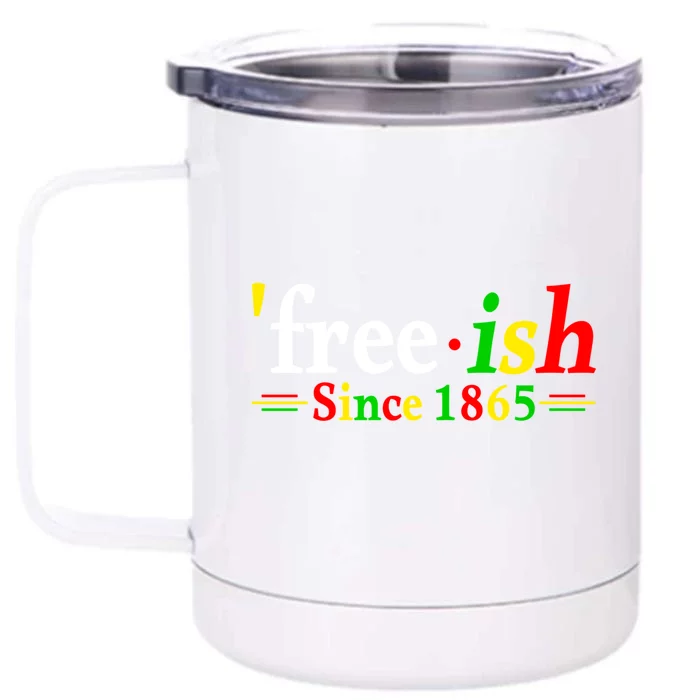 Black History Month Juneteenth Freedom Ecipation Freegiftish Funny Gift Front & Back 12oz Stainless Steel Tumbler Cup