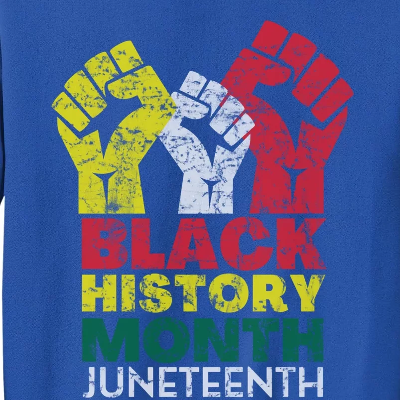 Black History Month And Junenth Pride Fists Cool Gift Sweatshirt