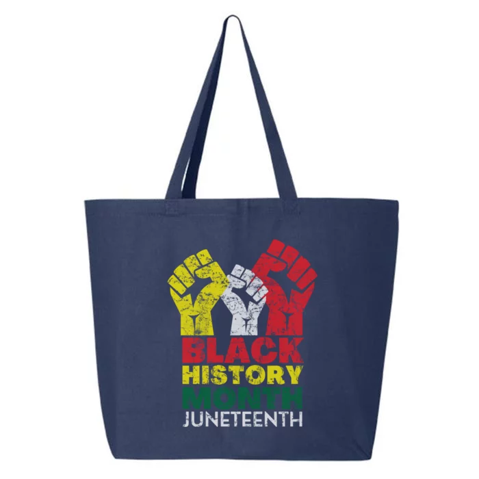 Black History Month And Junenth Pride Fists Cool Gift 25L Jumbo Tote