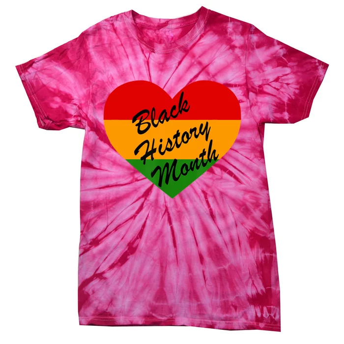 Black History Month Heart Love Tie-Dye T-Shirt