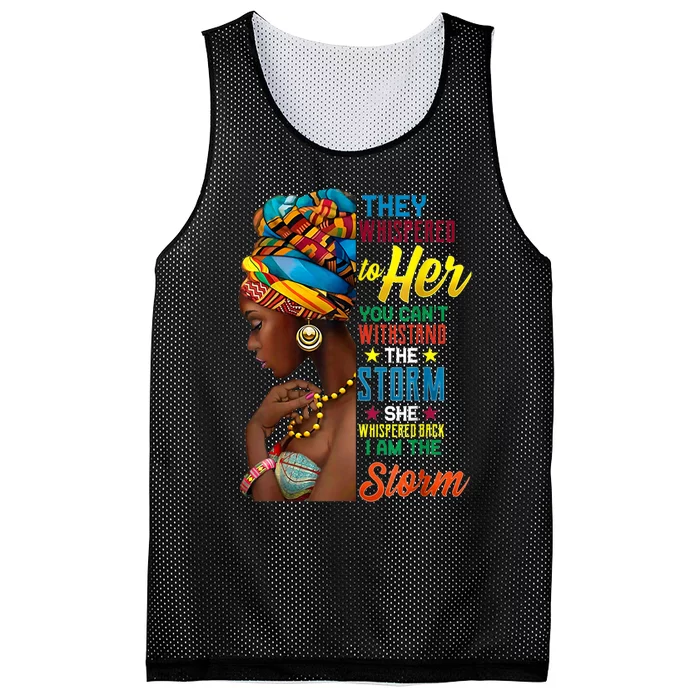 Black History Month African Woman Afro I Am The Storm Mesh Reversible Basketball Jersey Tank