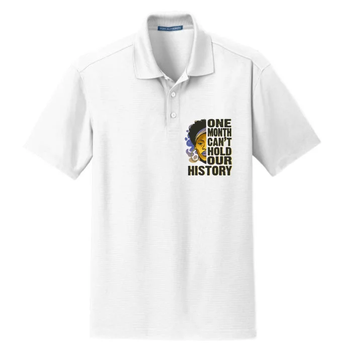 Black History Month One Month Can't Hold Our History Dry Zone Grid Performance Polo