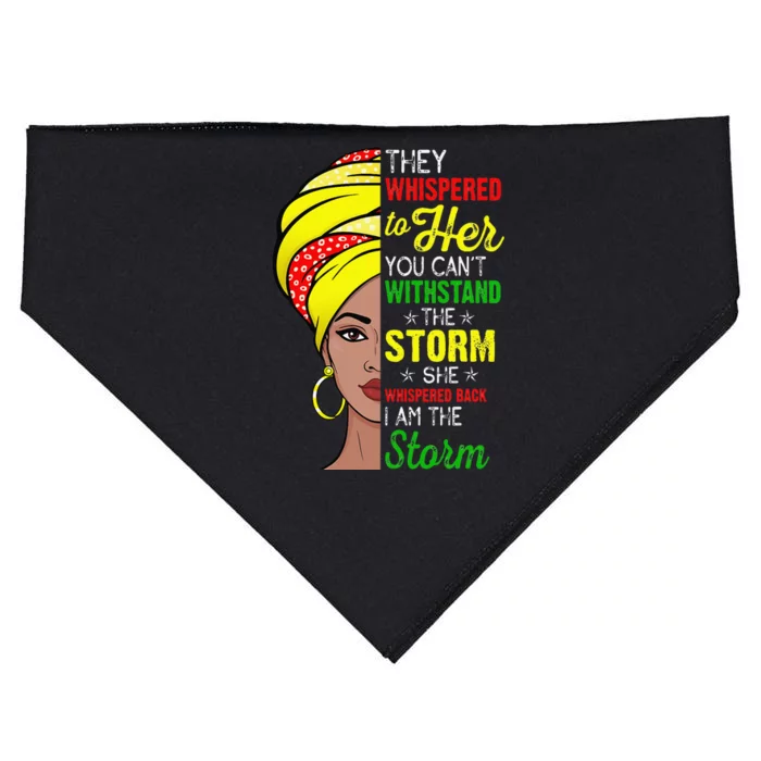 Black History Month African Afro I Am The Storm Juneteenth USA-Made Doggie Bandana