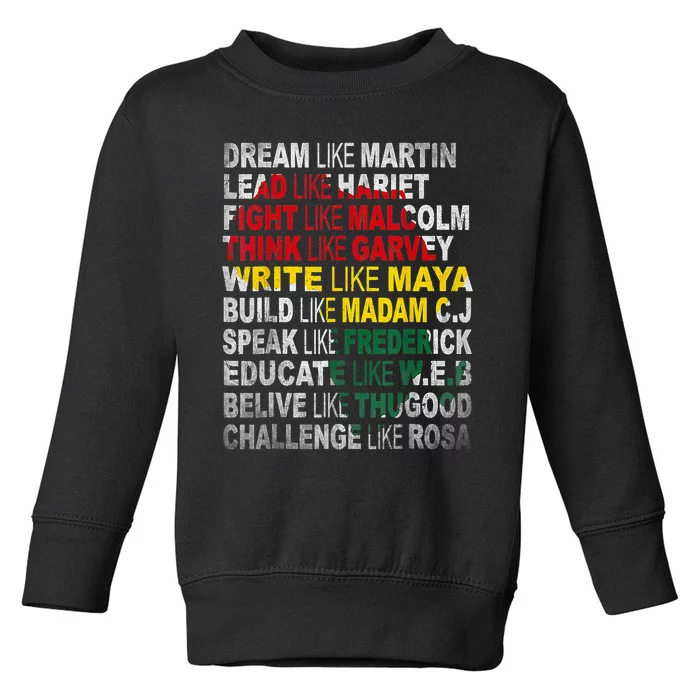 Black History Month Apparel Outfit Toddler Sweatshirt