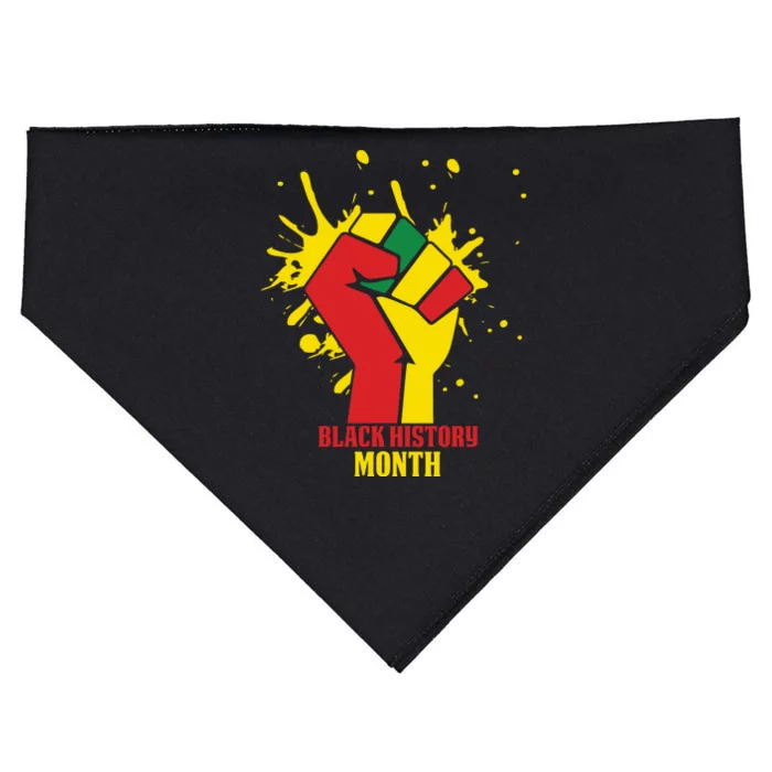 Black History Month Fist Gift Women USA-Made Doggie Bandana