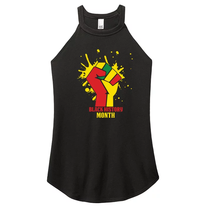 Black History Month Fist Gift Women Women’s Perfect Tri Rocker Tank