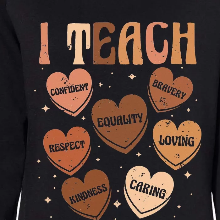 Black History Month I Teach Black History Teacher Retro Womens California Wash Sweatshirt