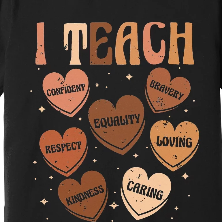 Black History Month I Teach Black History Teacher Retro Premium T-Shirt