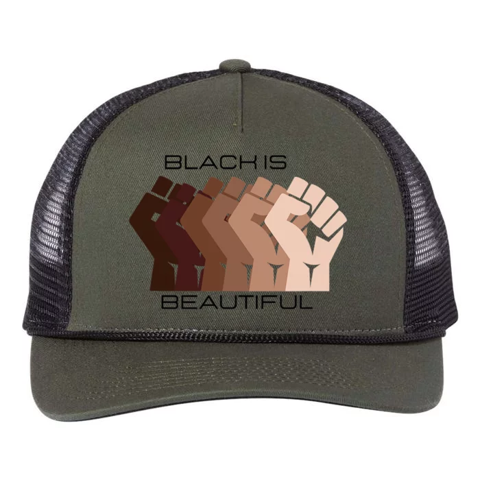 Black History Month Black Is Beautiful Retro Rope Trucker Hat Cap