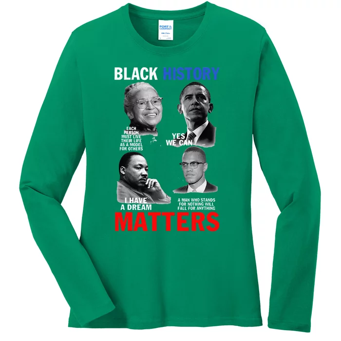 Black History Matter For Women Black History Month Ladies Long Sleeve Shirt