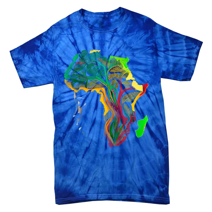 Black History Month Gift African American Ancestors' Roots Gift Tie-Dye T-Shirt