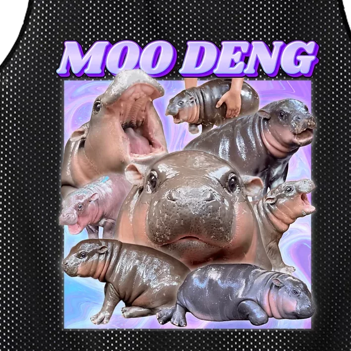 Baby Hippo Moo Deng Mesh Reversible Basketball Jersey Tank