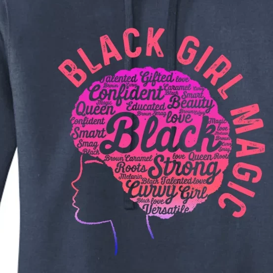 Black History Magic Month Strong Love Afro Queen Gift Women's Pullover Hoodie