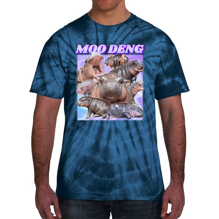 Baby Hippo Moo Deng Tie-Dye T-Shirt