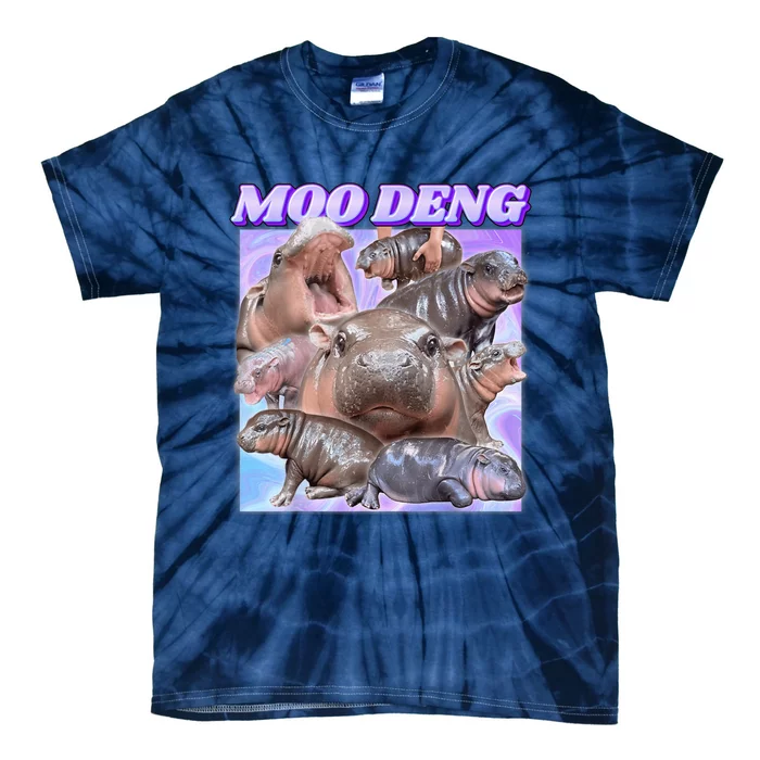 Baby Hippo Moo Deng Tie-Dye T-Shirt