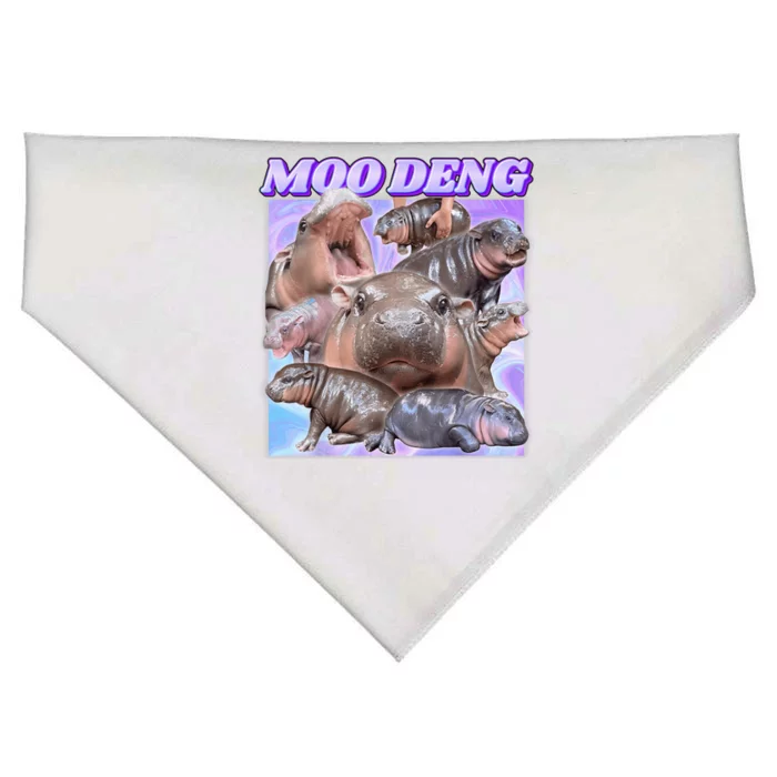 Baby Hippo Moo Deng USA-Made Doggie Bandana