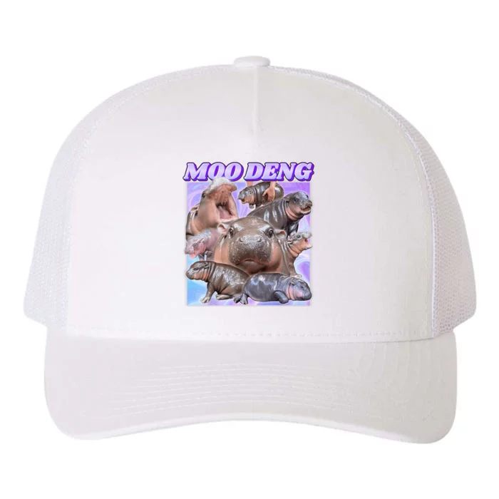 Baby Hippo Moo Deng Yupoong Adult 5-Panel Trucker Hat