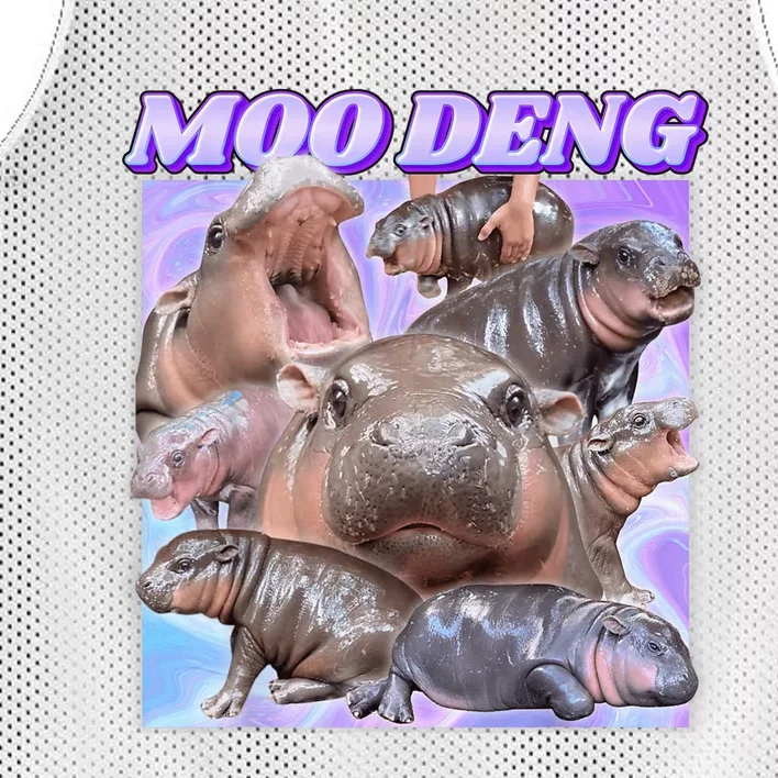 Baby Hippo Moo Deng Mesh Reversible Basketball Jersey Tank