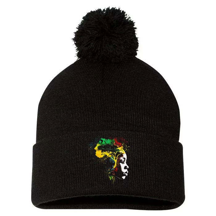 Black history month African American Ancestors' roots Pom Pom 12in Knit Beanie