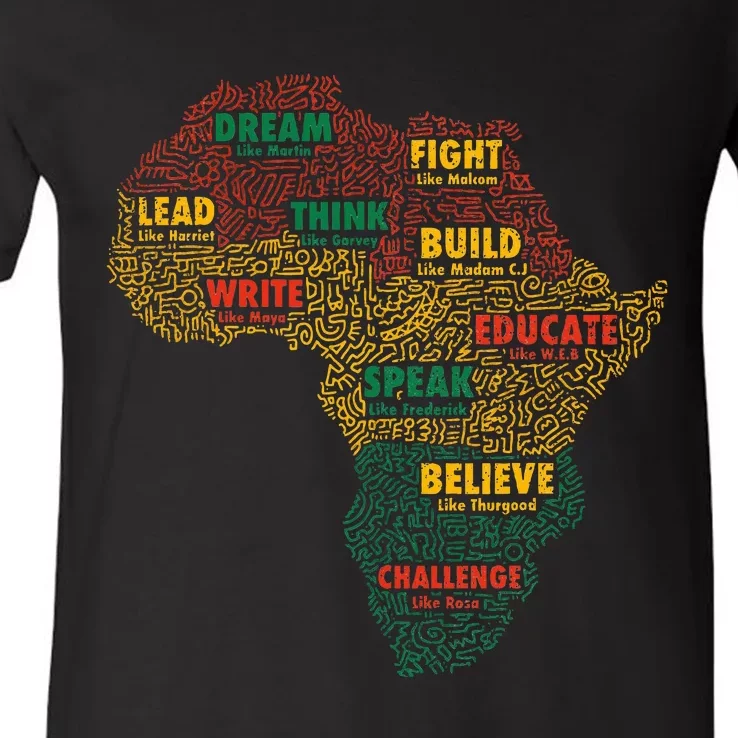 Black History Month African American Juneteenth Celebrations V-Neck T-Shirt