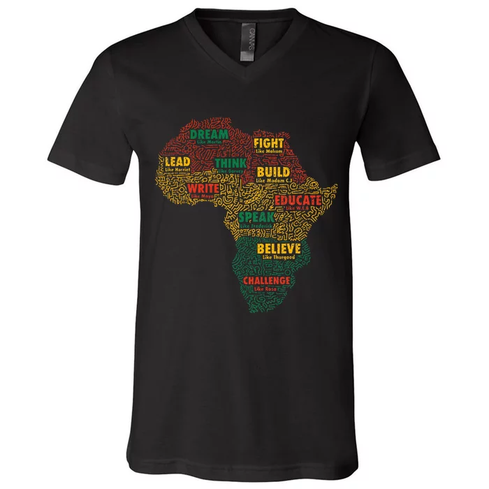 Black History Month African American Juneteenth Celebrations V-Neck T-Shirt