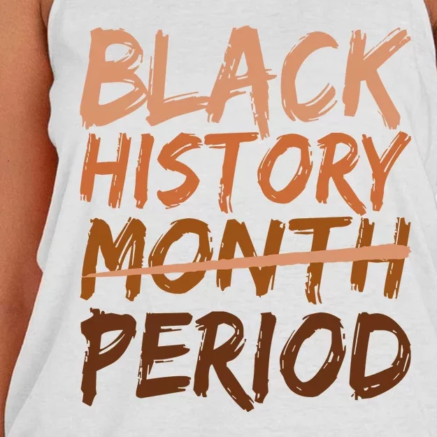 Black History Month Period African American Proud Women's Knotted Racerback Tank