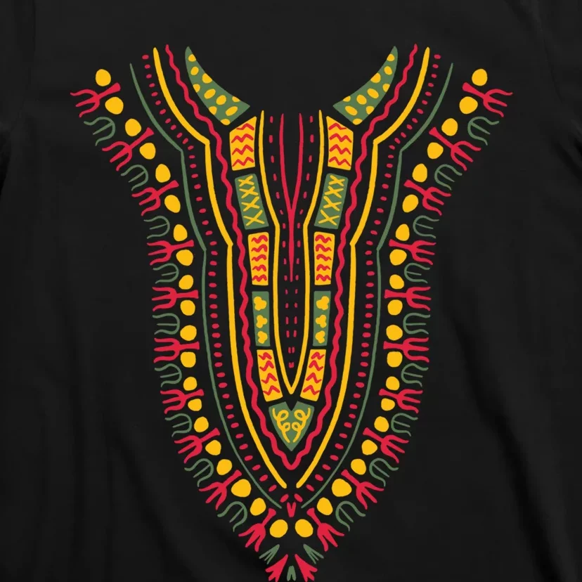 Black History Month Shirts Dashiki Print Kente Traditional Ethnic Pride African T-Shirt