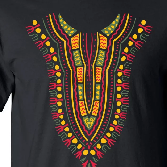 Black History Month Shirts Dashiki Print Kente Traditional Ethnic Pride African Tall T-Shirt